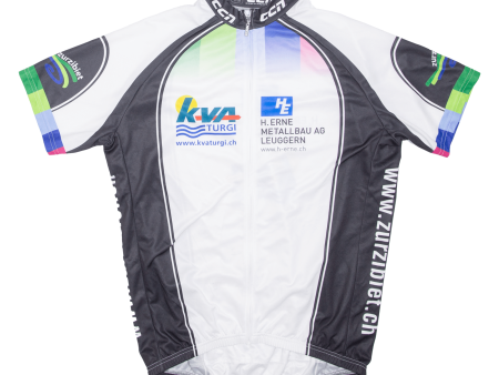 CCN Full Zip Cycling Shirt Mens Jersey White XL Sale