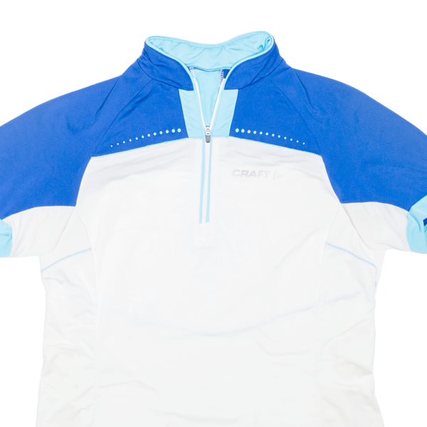 CRAFT Cycling Shirt Mens Jersey White 1 4 Zip L Fashion