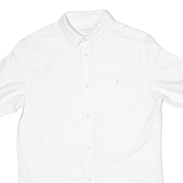 ALL SAINTS Huntingdon Mens Plain Shirt White XS Hot on Sale