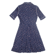 Boat Design Womens A-Line Dress Blue Short Sleeve Midi S Online Sale