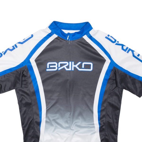 BRIKO 3 4 Zip Cycling Shirt Mens Jersey Blue M Online Sale