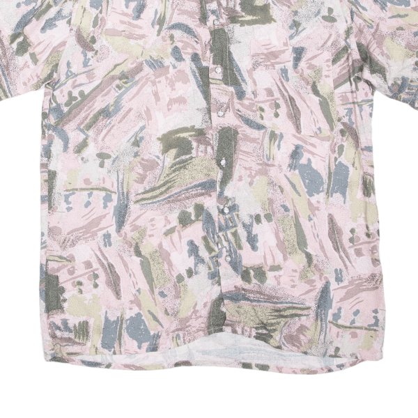 ALEXANDRE Mens Shirt Pink Viscose Crazy Pattern M Online Hot Sale