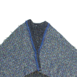 Cropped Poncho Womens Jacket Blue Knit M Online Sale