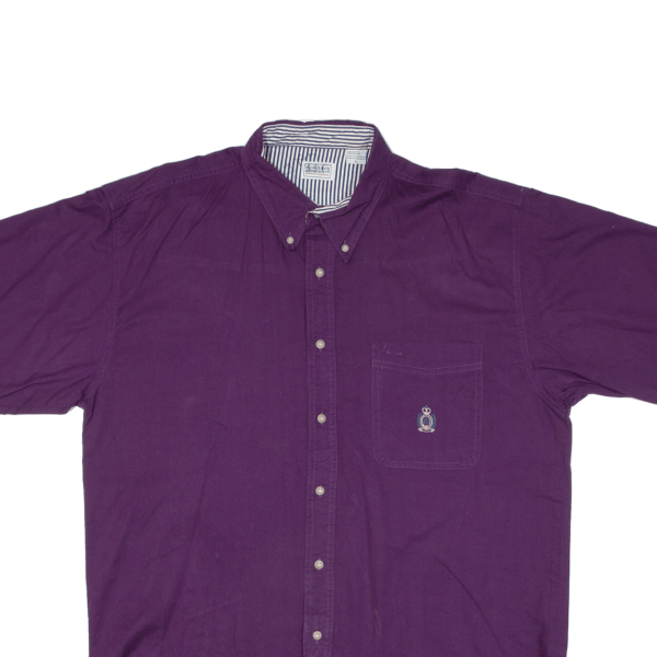 BUGLE BOY Mens Plain Shirt Purple XL Sale