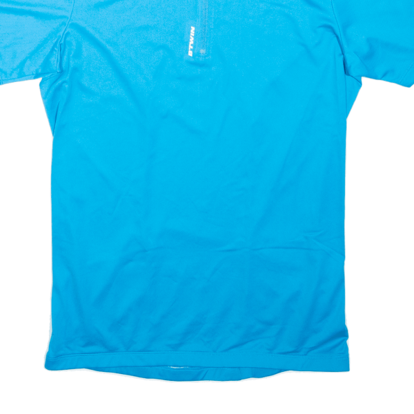 BTWIN Cycling Shirt Mens Jersey Blue 1 4 Zip M Online now