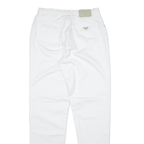 ARMANI JEANS Mens Trousers White Slim Straight W28 L31 Online now