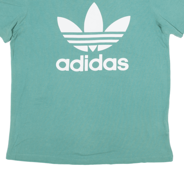 ADIDAS Womens T-Shirt Green UK 12 Sale