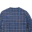 Blazer Style Womens Blouse Blue Long Sleeve Plaid S Online Hot Sale