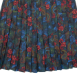 ATELIER GOLDNER SCHNITT Lined Pleated Womens A-Line Skirt Blue Midi Wool 90s L Fashion