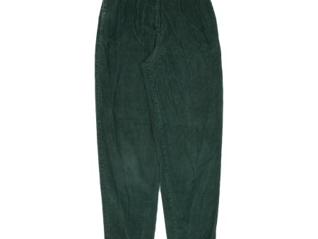 TALBOTS Womens Corduroy Trousers Green Regular Tapered W26 L31 Discount