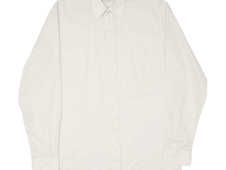 C&A Mens Shirt Cream Striped Long Sleeve S For Sale