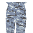 BERSHKA Camo Cargo Mens Trousers Blue Regular Tapered W24 L24 on Sale