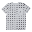 ADIDAS All Over Print Boys T-Shirt Grey L Hot on Sale