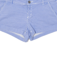 BENETTON Turn Up Womens Chino Shorts Blue Slim Striped S W31 Online Sale