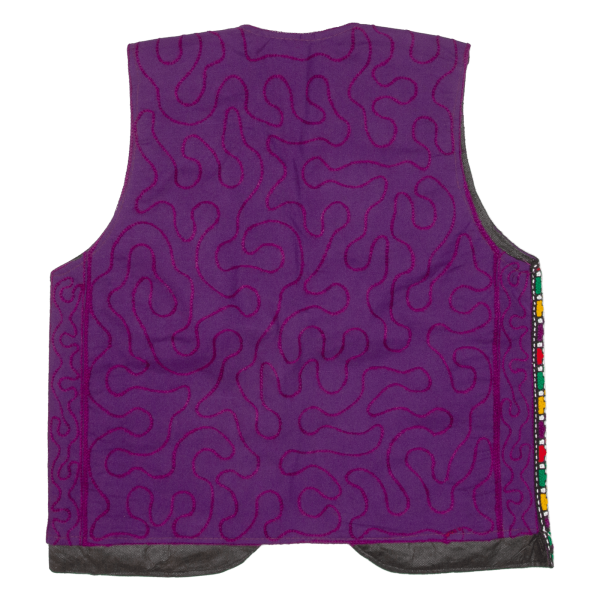 Womens Gilet Purple Knit Geometric S Online Hot Sale