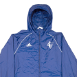 ADIDAS Mens Track Jacket Blue Nylon Hooded L Cheap