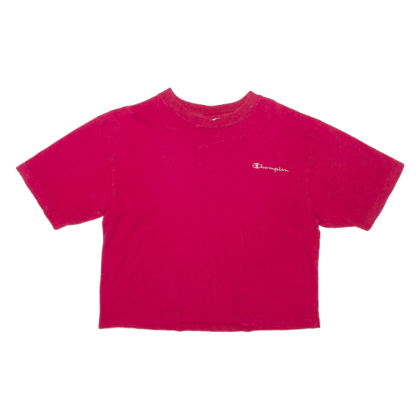 CHAMPION Crop Mens T-Shirt Pink L For Cheap