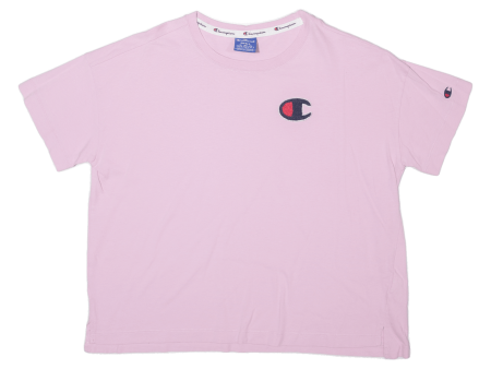 CHAMPION Crop Mens T-Shirt Pink S Supply