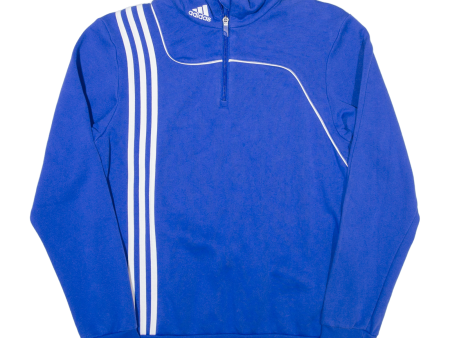 ADIDAS Mens Sweatshirt Blue 1 4 Zip S Supply