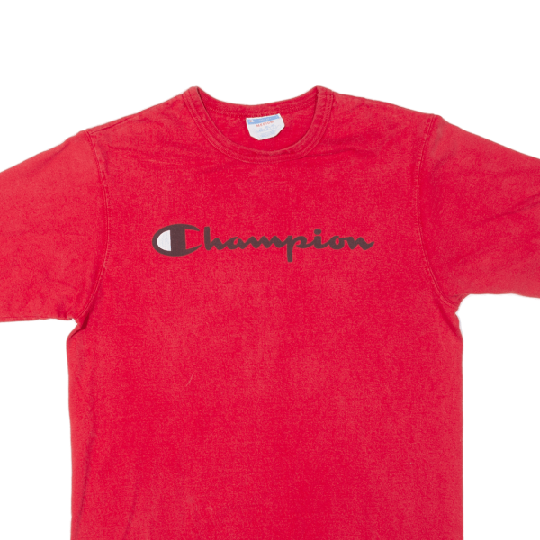 CHAMPION Mens T-Shirt Red 90s M Fashion