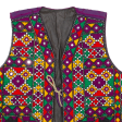 Womens Gilet Purple Knit Geometric S Online Hot Sale