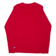 CHAMPION Mens T-Shirt Red Long Sleeve S Supply