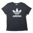 ADIDAS Womens T-Shirt Black UK 10 Supply