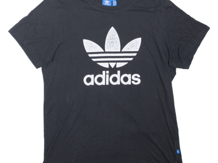 ADIDAS Womens T-Shirt Black UK 10 Supply