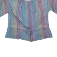 BLEYLE Sheer Womens Blouse Blue Striped S Online Hot Sale