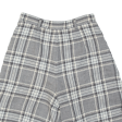 AVANTGARDE High Waist Boyfriend Lined Womens Chino Shorts Grey Check S W30 Hot on Sale