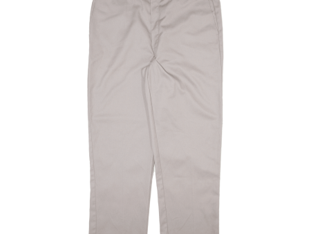 DICKIES Workwear Mens Trousers Grey Regular Straight W40 L31 on Sale