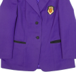 WEBER Womens Blazer Jacket Purple Knit L Fashion