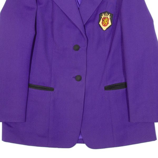 WEBER Womens Blazer Jacket Purple Knit L Fashion