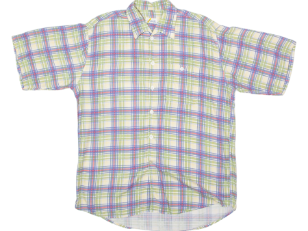 COLDOR Mens Shirt Yellow 90s Plaid L Sale