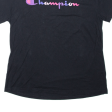 CHAMPION Girls T-Shirt Black L For Discount