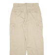 ARIZONA Cargo Mens Trousers Cream Relaxed Straight W34 L34 Cheap