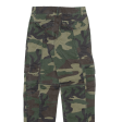 BRANDY MELVILLE Camo Cargo Womens Trousers Green Regular Tapered W24 L28 on Sale