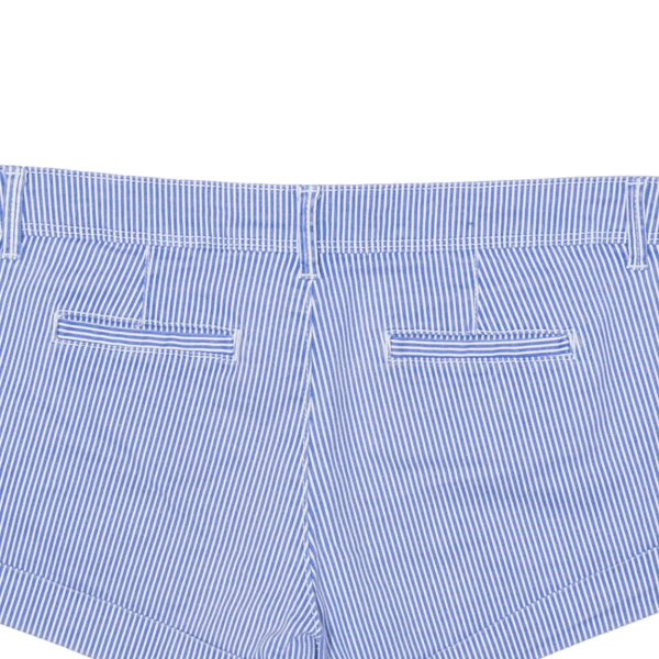 BENETTON Turn Up Womens Chino Shorts Blue Slim Striped S W31 Online Sale