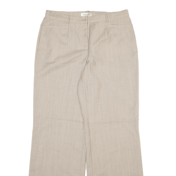 AMALFI Womens Trousers Beige Relaxed Bootcut Wool W30 L32 Discount