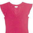 CLAUDIE PIERLOT Womens Top Maroon V-Neck S Online now