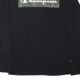 CHAMPION Mens T-Shirt Black Long Sleeve S For Sale