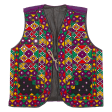 Womens Gilet Purple Knit Geometric S Online Hot Sale