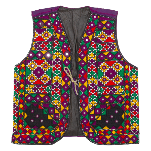 Womens Gilet Purple Knit Geometric S Online Hot Sale