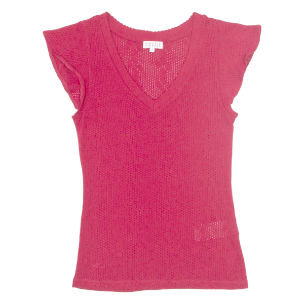 CLAUDIE PIERLOT Womens Top Maroon V-Neck S Online now