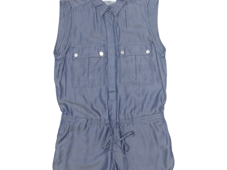 7 FOR ALL MANKIND Womens Playsuit Blue Straight M Supply