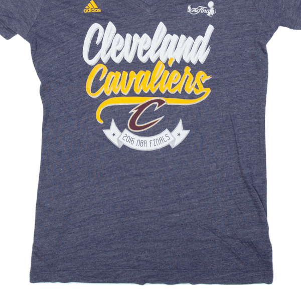 ADIDAS Cleveland Cavaliers 2016 NBA Finals Womens T-Shirt Blue USA V-Neck XL Online now