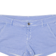 BENETTON Turn Up Womens Chino Shorts Blue Slim Striped S W31 Online Sale