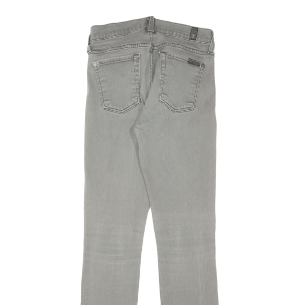 7 FOR ALL MANKIND Womens Jeans Grey Slim Skinny W25 L29 Discount