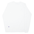 CHAMPION Mens T-Shirt White Long Sleeve S on Sale