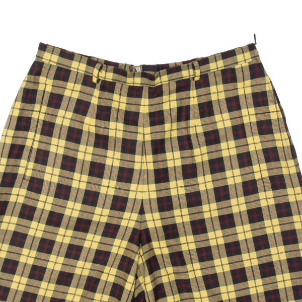 BETTY BARCLAY High Waist Boyfriend Womens Chino Shorts Yellow 90s UK 16 W33 For Sale